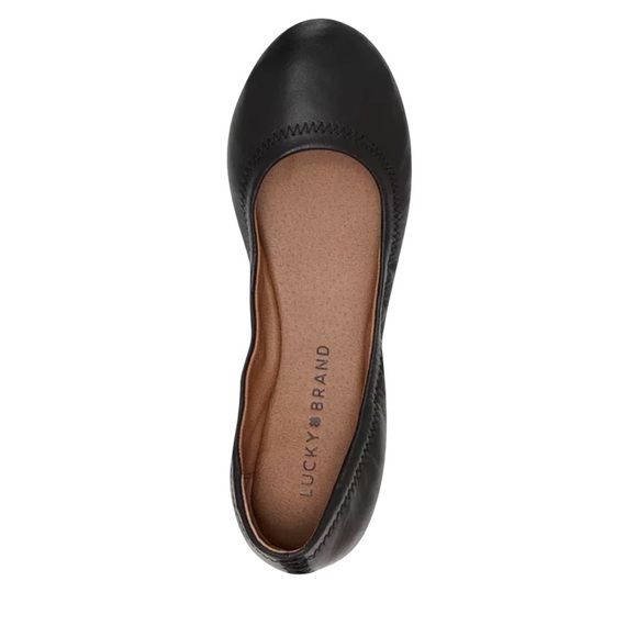 Lucky Brand Emmie Chocolate Brown Ballet Leather Flats Women’s Size 10 - Picture 1 of 8